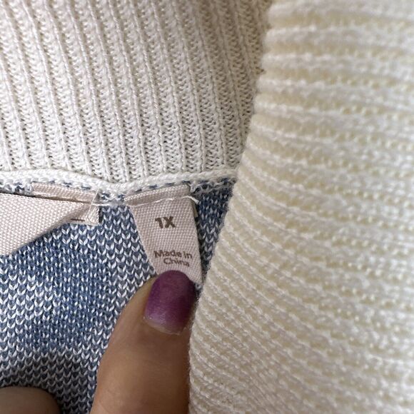 Soft Surroundings Leone Sweater 1X‎ Rainbow Leopard Print Turtleneck Longline - Picture 13 of 14